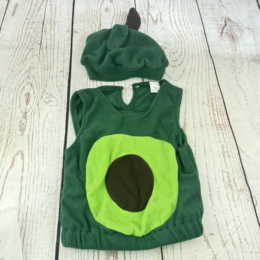 Halloween Avocado Costume 0-6 Months New Open Box No Tags 65% Cotton